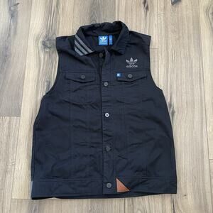 Adidas Originals UTILITY JACKET VEST Shirt Waist Coat Men Size Large Black